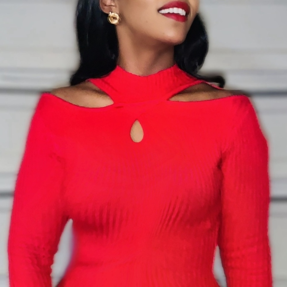 Knockout Knit Cutout Dress